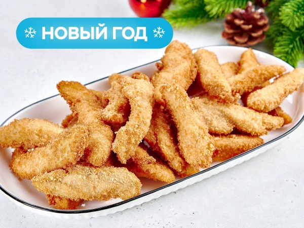 Домашние стрипсы из куриного филе на четверых