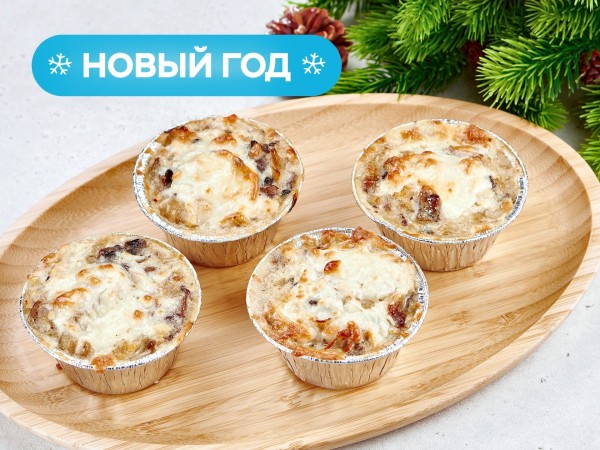 Жюльен с курицей и грибами на четверых